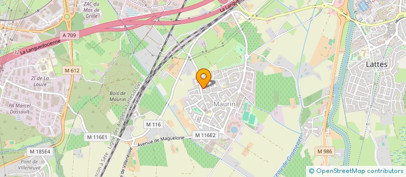 localisation de l'entreprise SO LOVE  LATTES