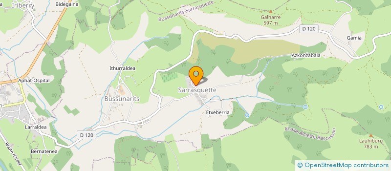 localisation de l'entreprise SO.TRA.LOG 64  BUSSUNARITS-SARRASQUETTE