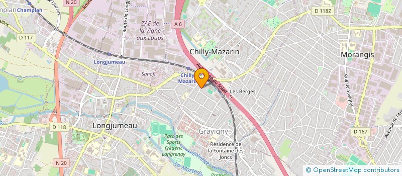 localisation de l'entreprise SOAR&SHINE à CHILLY-MAZARIN