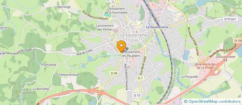 localisation de l'entreprise SOARES à LA SOUTERRAINE