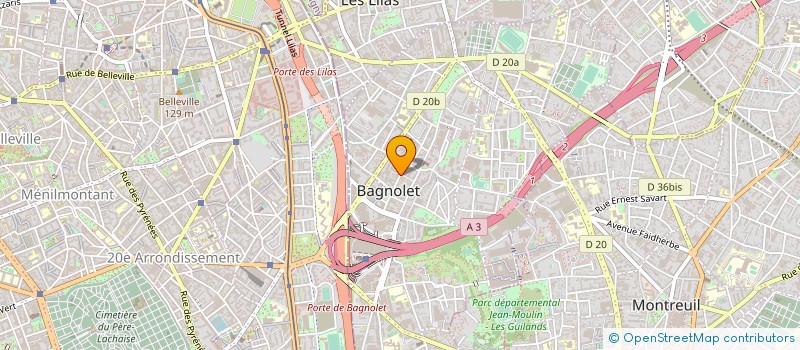 localisation de l'entreprise SOB B MARTI ET CIE à BAGNOLET