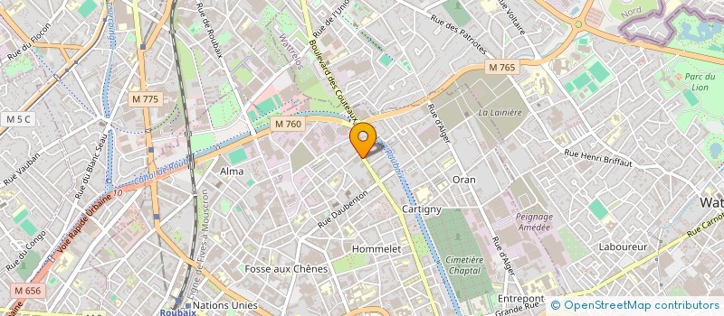 localisation de l'entreprise SOBALOG à ROUBAIX