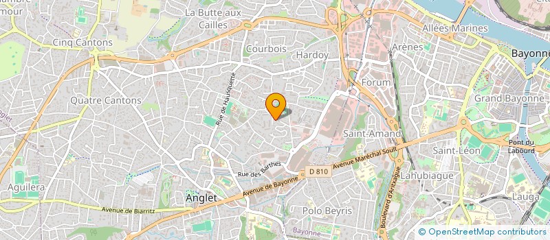 localisation de l'entreprise SOBAP STE BAYONNAISE DE POSE à ANGLET