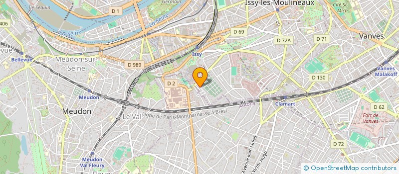 localisation de l'entreprise SOBAT à ISSY-LES-MOULINEAUX