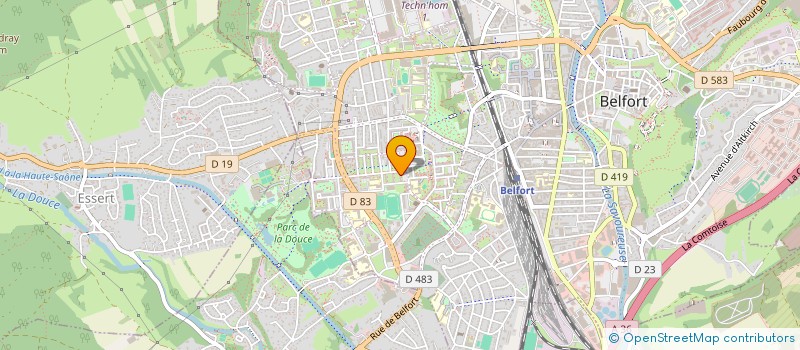 localisation de l'entreprise SOBAT 90 à BELFORT