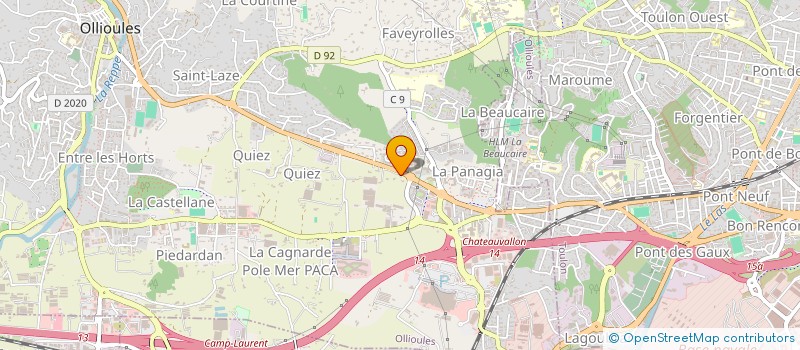 localisation de l'entreprise SOBAUVARIM  OLLIOULES