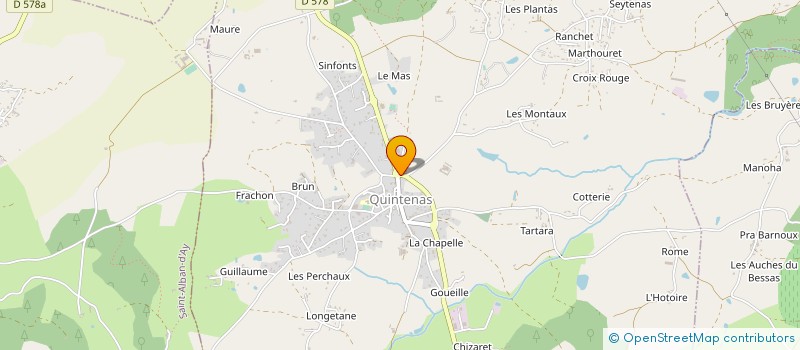 localisation de l'entreprise SOBECK à QUINTENAS