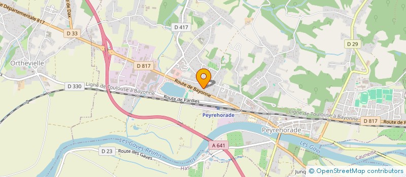 localisation de l'entreprise SOBETEX à PEYREHORADE