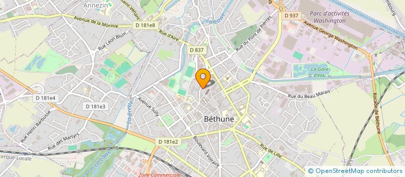 localisation de l'entreprise SOBETMAT  BETHUNE