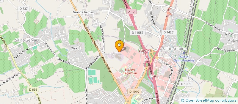 localisation de l'entreprise SOBLACO à SAINT-ANDRE-DE-CUBZAC
