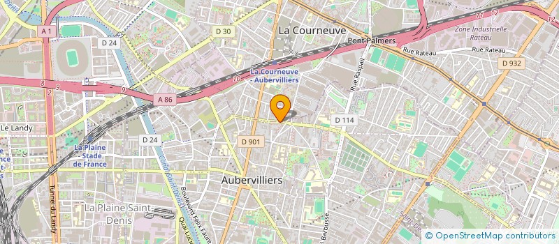 localisation de l'entreprise SOBYSSA à LA COURNEUVE