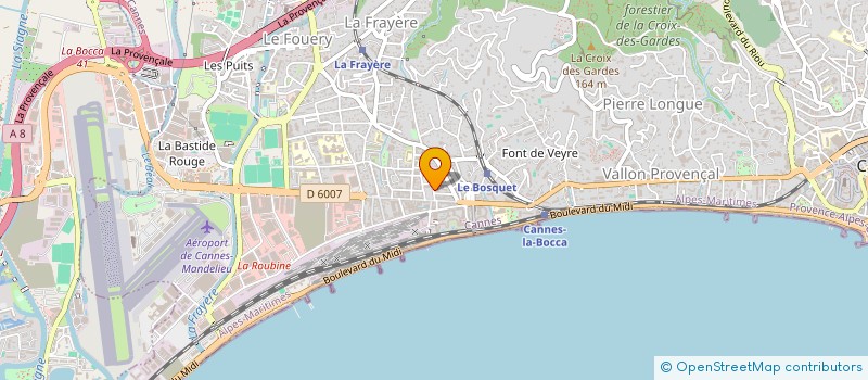 localisation de l'entreprise SOC A+C à CANNES