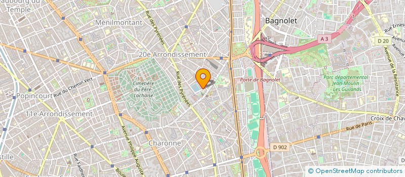localisation de l'entreprise SOC ACOR à PARIS