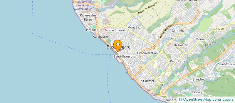 localisation de l'entreprise SOC ACTIVITES DIVERSIFIEES TRANSPORT LOC à BASSE-TERRE