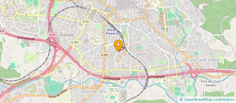 localisation de l'entreprise SOC AIXOISE CLOISONNEMENT ISOLATION à AIX EN PROVENCE