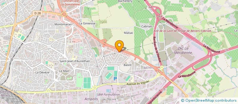 localisation de l'entreprise SOC ALIMENTAIRE DE DISTRIBUTION D'EVRY à BEZIERS