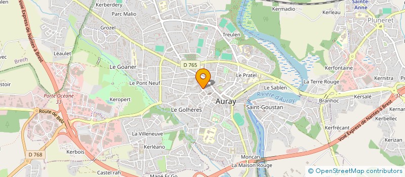 localisation de l'entreprise SOC ALREENNE TRANSPORTS TRAVAUX PUBLICS à AURAY
