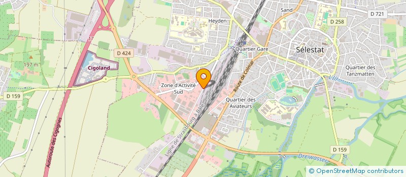 localisation de l'entreprise SOC ALSACIENNE DE MECANIQUE  SELESTAT