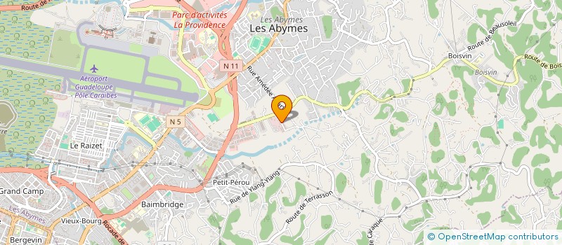 localisation de l'entreprise SOC AMENA EXPLO RESTA INSTA TERMI AEROG à LES ABYMES
