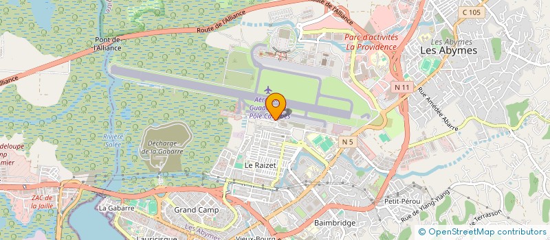 localisation de l'entreprise SOC ANTILLAISE DE TRANSPORTS AERIENS à LES ABYMES