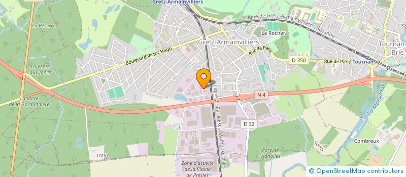 localisation de l'entreprise SOC APPAREILLAGE PNEUMATIQUE DUMONT à GRETZ ARMAINVILLIERS