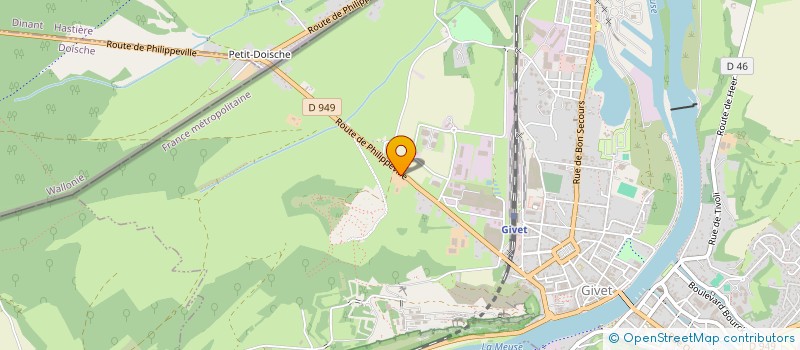localisation de l'entreprise SOC APPLICATION THERM INDUST ET SANITAIR à GIVET