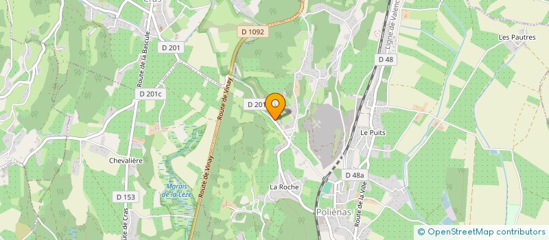 localisation de l'entreprise SOC APPLICATIONS METAL ISERE à POLIENAS