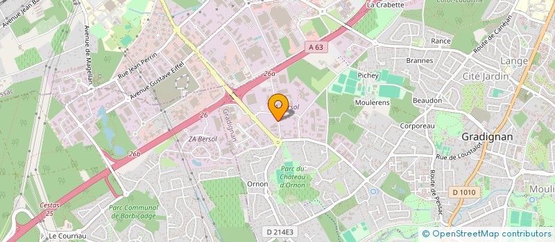 localisation de l'entreprise SOC AQUITAINE DIFFUSION HORTICOLE à GRADIGNAN