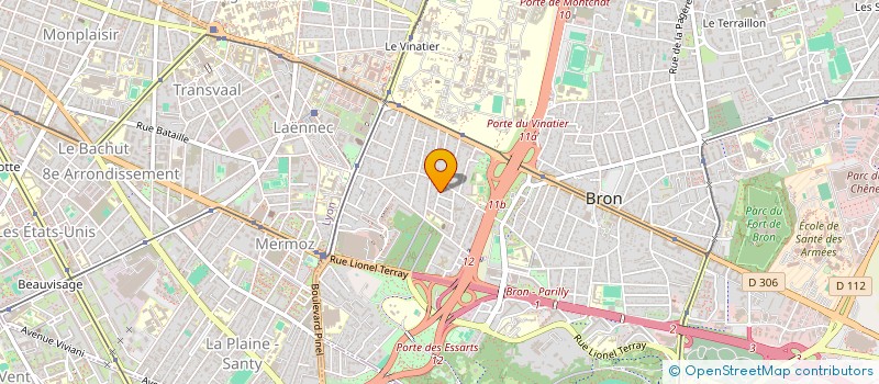 localisation de l'entreprise SOC ARBRES TERRAS ESPACES VERTS PAYSAGES  BRON