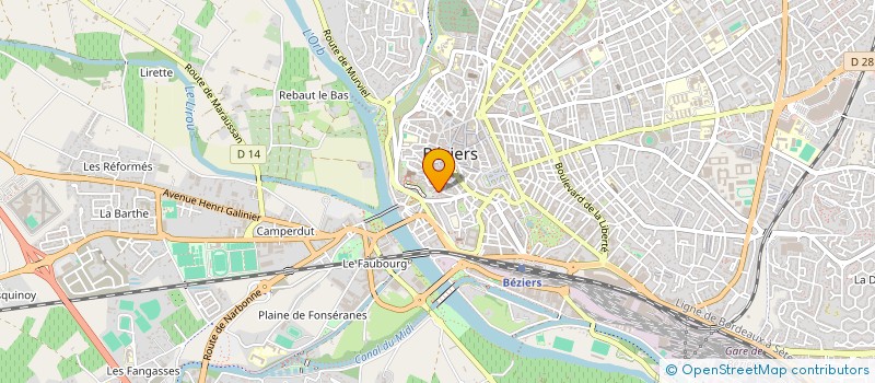localisation de l'entreprise SOC ARCHEOLOG SCIENTIFI LITTERAI BEZIERS à BEZIERS