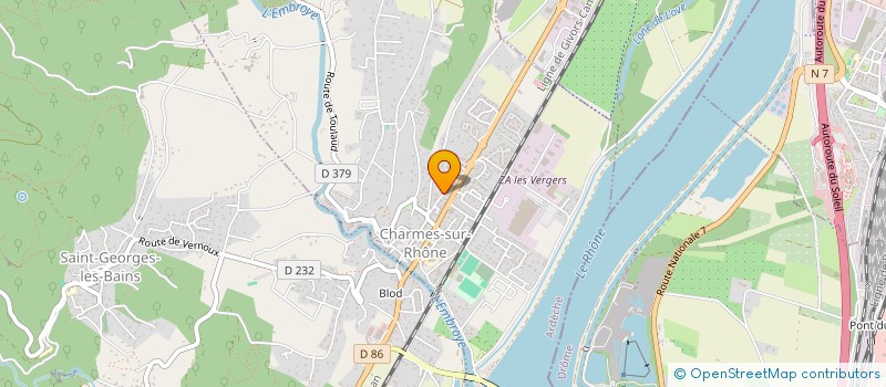 localisation de l'entreprise SOC ARDECHOIS DISTRIB ELECTRONIQ MENAGER  CHARMES-SUR-RHONE