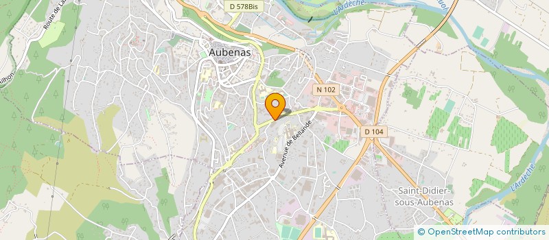 localisation de l'entreprise SOC ARDECHOISE DE TRAVAUX PUBLICS  AUBENAS