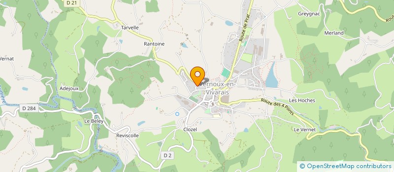 localisation de l'entreprise SOC ARDECHOISE PRODUIT AGRO ALIMENTAIRE à VERNOUX-EN-VIVARAIS