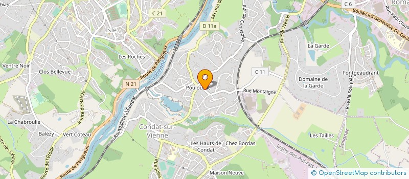 localisation de l'entreprise SOC ARTISANALE DE MENUISERIE à CONDAT-SUR-VIENNE
