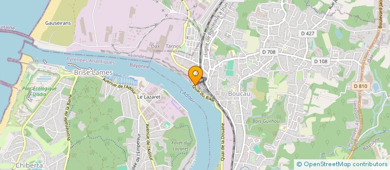 localisation de l'entreprise SOC ATLANTIQUE ASSAINISSEMENT DEGAZAGE  BOUCAU