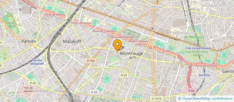 localisation de l'entreprise SOC AUXILIAIRE MATERIEL FOT à MONTROUGE