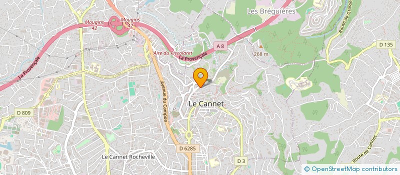localisation de l'entreprise SOC AUXILLI MATER TINARELLI à LE CANNET
