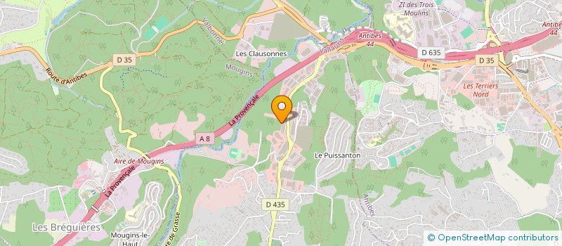 localisation de l'entreprise SOC AZUR LASER DEVELOPPEMENT ALD  VALLAURIS