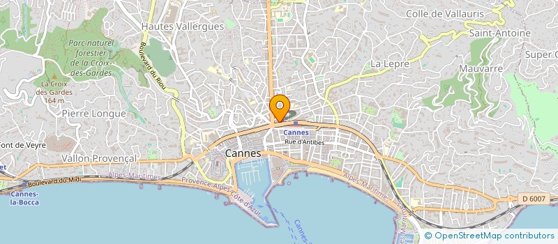 localisation de l'entreprise SOC AZUREENNE DE SERRURERIE à CANNES