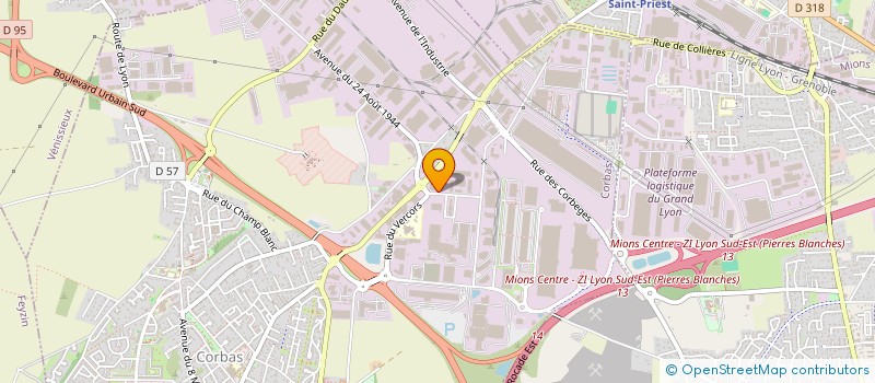 localisation de l'entreprise SOC BAHADOURIAN à CORBAS