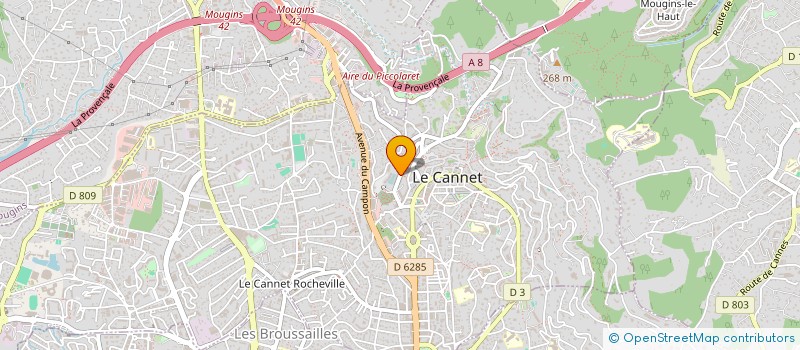 localisation de l'entreprise SOC BAR A THYM à LE CANNET