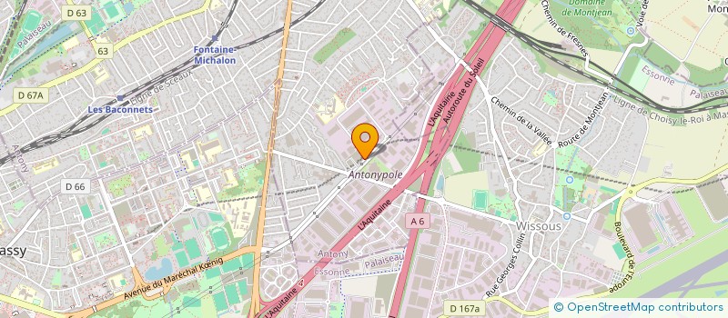 localisation de l'entreprise SOC BAT REALISAT ELECTRIQUES SBRE à ANTONY