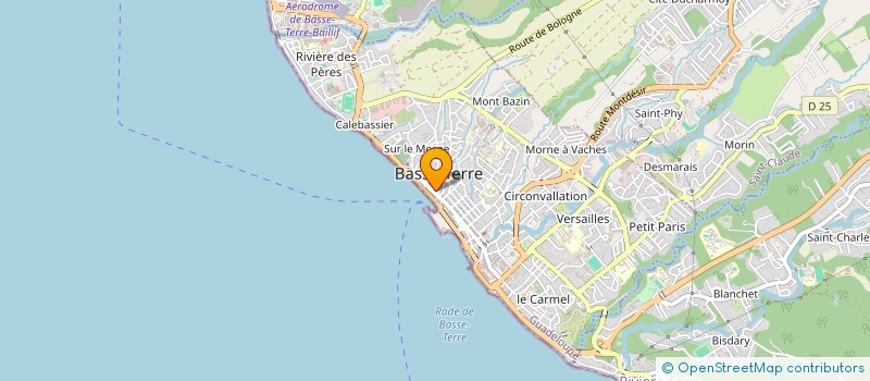 localisation de l'entreprise SOC BATIM TRAVAUX PUBLICS CARAIBEENNE à BASSE-TERRE