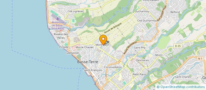 localisation de l'entreprise SOC BATIMENT ANTILLES GUYANE  BASSE-TERRE