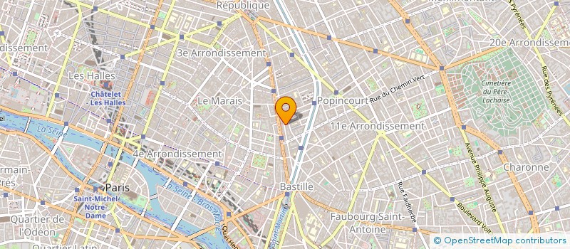 localisation de l'entreprise SOC BATIMENT TOITURE CONSTRUCTION  PARIS