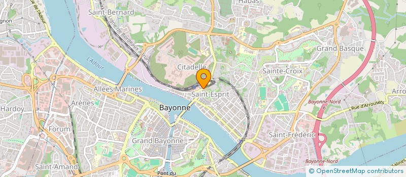 localisation de l'entreprise SOC BIENFAISANCE ISRAELITE à BAYONNE