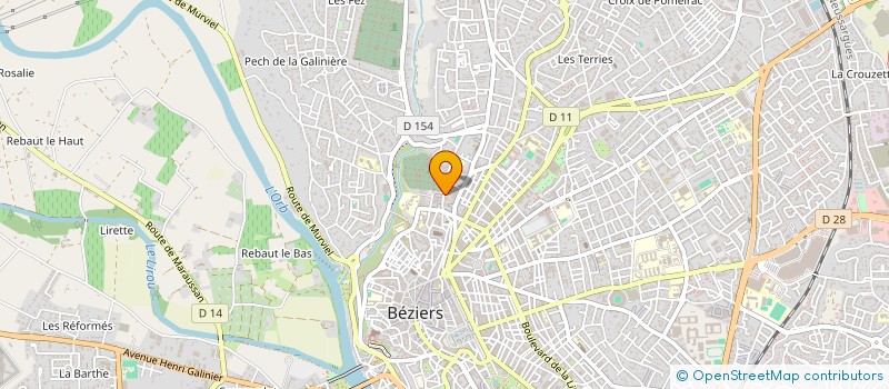 localisation de l'entreprise SOC BITERROISE DE SANITAIRE ET CHAUFFAGE à BEZIERS