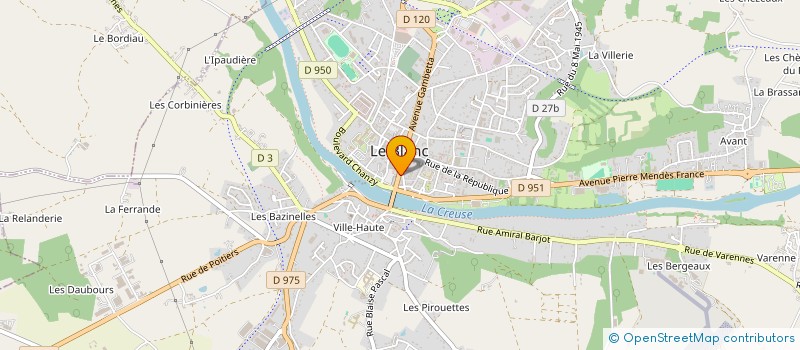 localisation de l'entreprise SOC BLANCOISE DE TELEINFORMATIQUE à LE BLANC