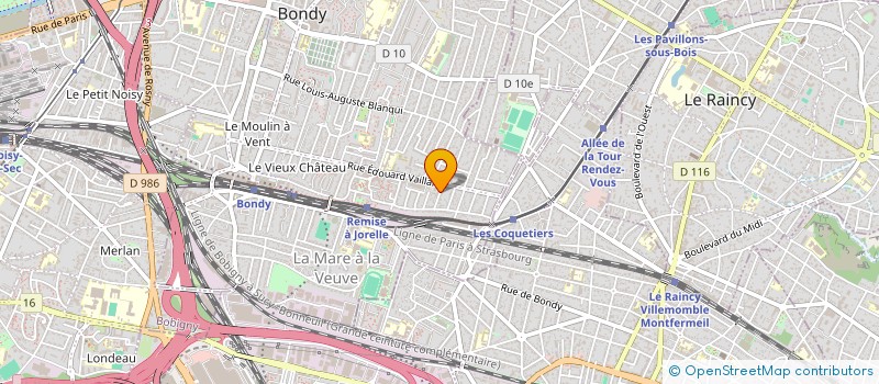localisation de l'entreprise SOC BONDINOISE DE COUVERTURE à BONDY
