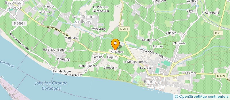 localisation de l'entreprise SOC BORDELAISE D'OENOLOGIE à BOURG